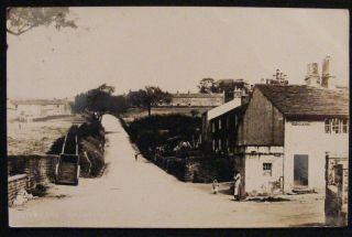 C 1908 Rare View Clitheroe Rd Sabden Rp Postcard Also Seen Wesley Street Sign
