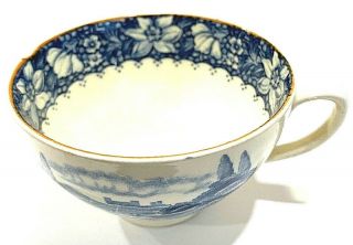 RARE ANTIQUE WOOD & SONS BURSLEM ENGLAND BLUE COLONIAL COFFEE,  TEA CUP & SAUCER 3