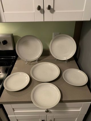 Mikasa Malibu Dune 3 Dinner Plates & 3 Salad Plates Cf403 Discontinued Rare