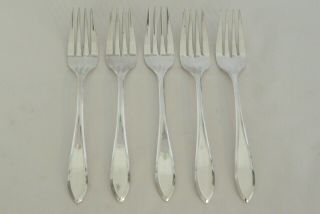 Is Wm Rogers Silverplate Lufberry 1915 Salad Forks 6 - 3/4 " Set Of 5