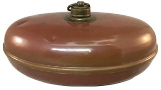Antique Foot Bed Warmer Oval Copper Hot Water Bottle Width 12”