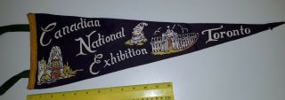Rare Canada " Canadian National Exhibition - Toronto " Purple Pennant - Large