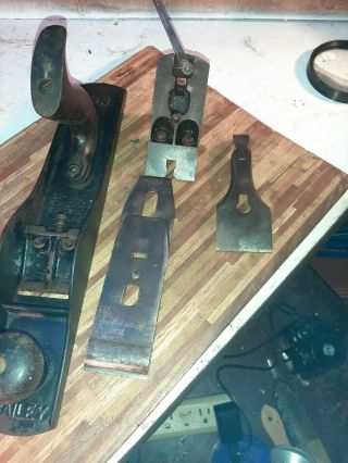 Stanley Bailey No 5c Hand Plane - Antique Woodworking Tools.