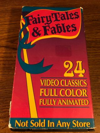 Fairy Tales & Fables Vhs Vcr Video Tape Movie Cartoon Rare
