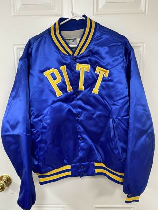 Vintage Pitt Panthers Satin Jacket 80 - 90’s Rare Tagged Xl