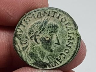 Rare Ancient Roman Bronze Coin Provincial Gordianus 8,  4 Gr 25 Mm