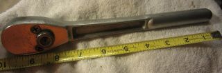 Vintage Unmarked Rare 1/2 " Ratchet,  Socket Wrench,  With Oil Grease Hole,  Turn Knob