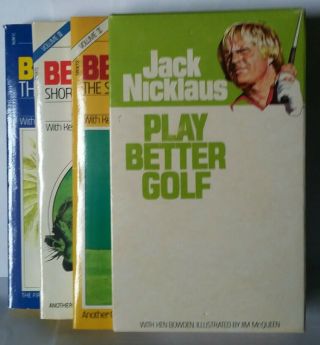 Jack Nicklaus Play Better Golf Swing Lower Scores Short Game 3 Book Box Set Rare