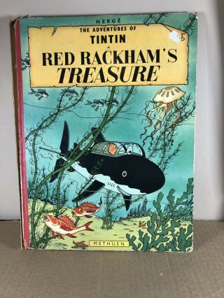 Adventures Of Tintin - Red Rackham’s Treasure - 1st Uk Edition - Rare 1959 Book