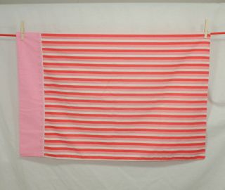 Dan River Pink Striped Pillow Case Cover Vintage Dantrel No Iron Muslin Usa