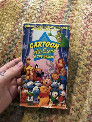 Cartoon All Stars To The Rescue Vhs Rare Cult Alf Disney Muppets Weird No Dvd
