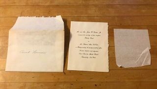 Antique/vintage 1969 Wedding Invitation & Envelope To Aunt Louise Schenectady Ny