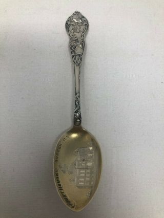 Sterling Silver Souvenir Spoon Court House Oregon Illinois