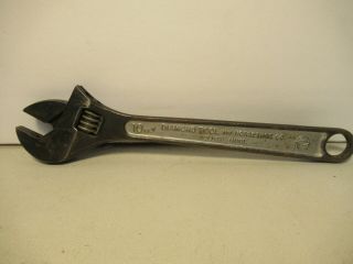 Diamond Tool Horseshoe Adjustable Wrench 10 In.  Diamalloy A210 Rare Stamped Uss