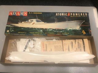 Adams First Atomic Powered N.  S.  Savannah Merchant Ship 1958 Model Boat Rare 1/40