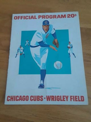 Vintage Chicago Cubs Official Program 1975 Vs.  L.  A.  Dodgers Extremely Rare