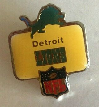 Vintage Nfl Detroit Lions Pin Rare Peter David Inc 1986 Lapel Hat Metal Pin