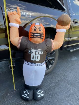 Blow Up 4’ Cleveland Browns Football Player Inflatable - Rare - Open To Offers