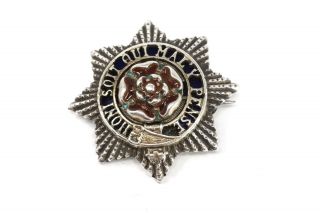 A Rare Antique Victorian C1889 Sterling Silver Fusiliers Badge Brooch 22445