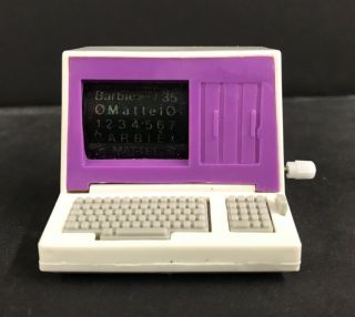 Vintage 1989 Mattel Barbie Magic Moves Personal Computer Wind - Up Toy