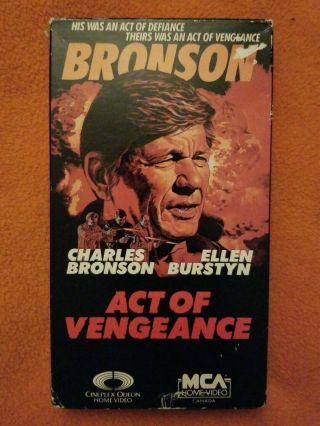 Act Of Vengeance Vhs Cineplex Odeon Home Video Charles Bronson Ellenburstyn Rare
