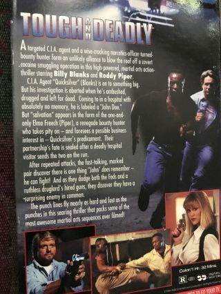 Tough And Deadly VHS Rare Cult Action Martial Arts Roddy Piper Billy Blanks Htf 3