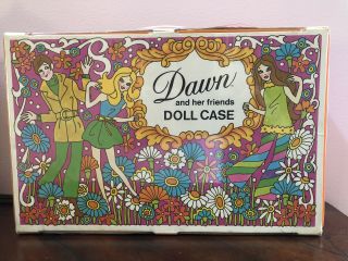 Vintage 1971 Dawn And Her Friends Doll Case Orange / Pink Topper Corp