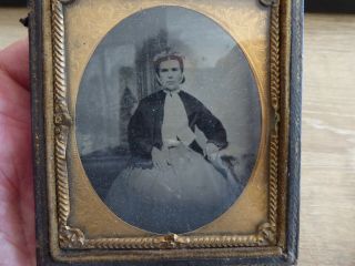 Rare Antique Ambrotype Picture Of A Young Lady