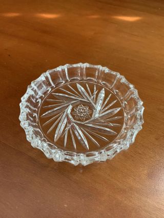 Vintage Set Of 12 Glass Coasters - 3 - 5/8” Pinwheel Star Czechoslovakia