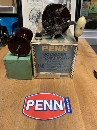 Penn Squidder 140 (rare Left Hand Model) Vintage Fishing Reel