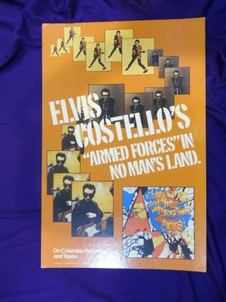 Rare Elvis Costello Stand Up Armed Forces Record Store Promo Punk Wave 1979