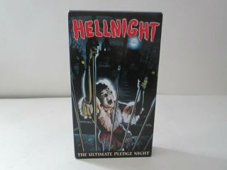 Rare Oop Hell Night Vhs Film 1981 Horror Linda Blair Exorcist Brophy Time Walker