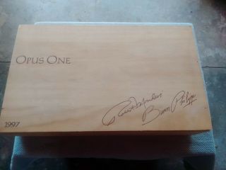 Rare Wine Wood 1997 Opus One Panels Vintage Crate Box Lids Mondavi Winery