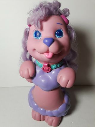 Rare Vintage Shampoodle Hasbro 1991 Pink Purple Bath Toy 12 Inch Tall Poodle Dog