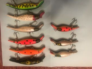 9 RARE VINTAGE DRIFTER TACKLE THE BELIEVER LURES.  6 - 4”/ 3 - 3”.  40 plus yrs old. 2
