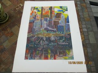 Vintage Signed Graphic Arts Print Limited Edition Signed " ? "