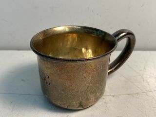 Vintage Lunt Sterling Silver 110 Baby Cup 31.  9 Grams