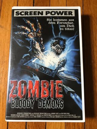 The Video Dead Horror Vhs Rare Zombie Bloody Demons German Pal Zombies