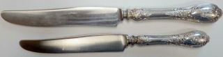 Antique 1886 Two (2) Dinner Knives Knife.  800 Silver 128 Grams Germany 4.  12 Toz.