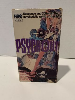 Psych - Out Vhs Rare Hbo Video 1988 Jack Nicholson Dean Stockwell Drugs