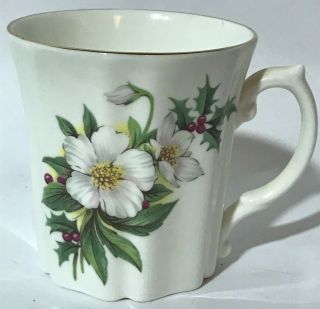 Royal Grafton Fine Bone China Tea Cup Mug Floral Flowers Gold Trim Rare