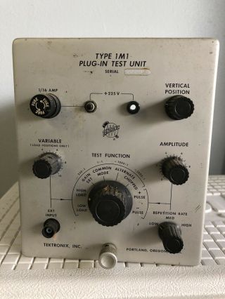 Vintage Tektronix Oscilloscope Plug In Test Unit 1m1 Rare Radio Parts