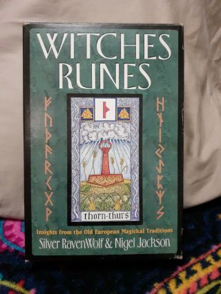 Witches Runes - Silver Ravenwolf Book And Deck - Extremely Rare