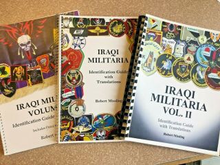 Rare 3 Volume Set Of Iraqi Militaria Reference Books Patches Uniforms