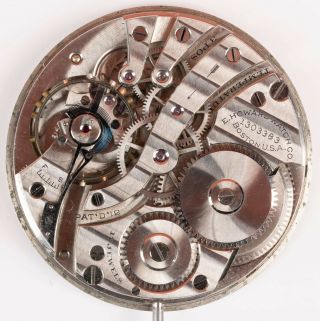 Antique E.  Howard Keystone 12s 17j Pocket Watch Movement Ticks