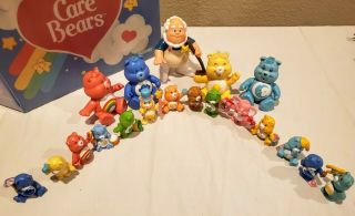 Vintage 1980s Kenner Care Bear Case With 19 Figures 1983,  84 Grandma & Cousin 85