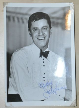 Vintage Jerry Lewis Signed Autographed Rare Glossy Studio Photograph