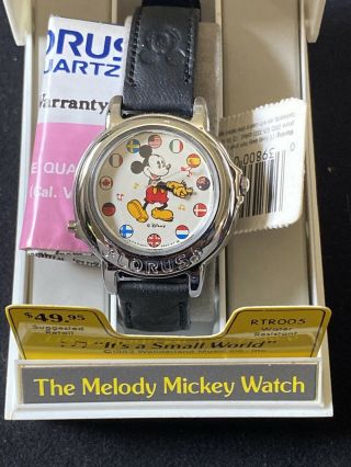 Vintage Disney Mickey Mouse Quartz Watch By Lorus.  Nib It 