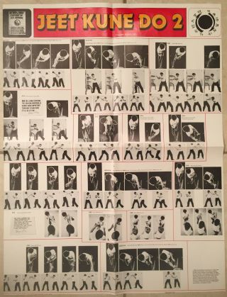 1975 Jeet Kune Do 2 Poster Dan Inosanto Bruce Lee Rare