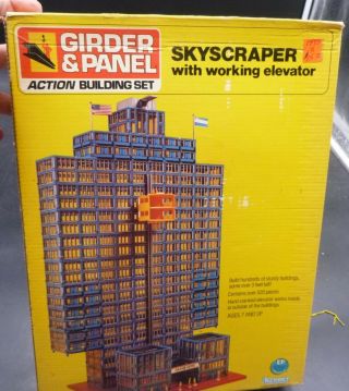 Vintage Kenner 72050 3 Girder & Panel Skyscraper Action Building Set